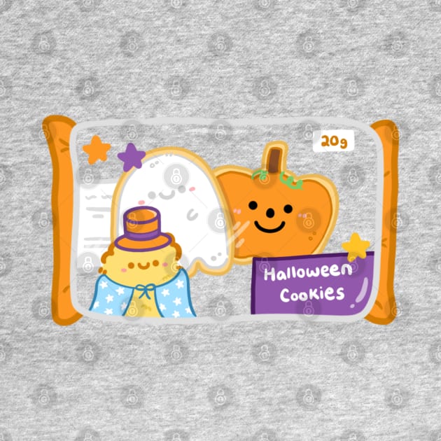 Kawaii Halloween packaging dessert ghost & pumpkin cookies snack by Marie.c.doodles